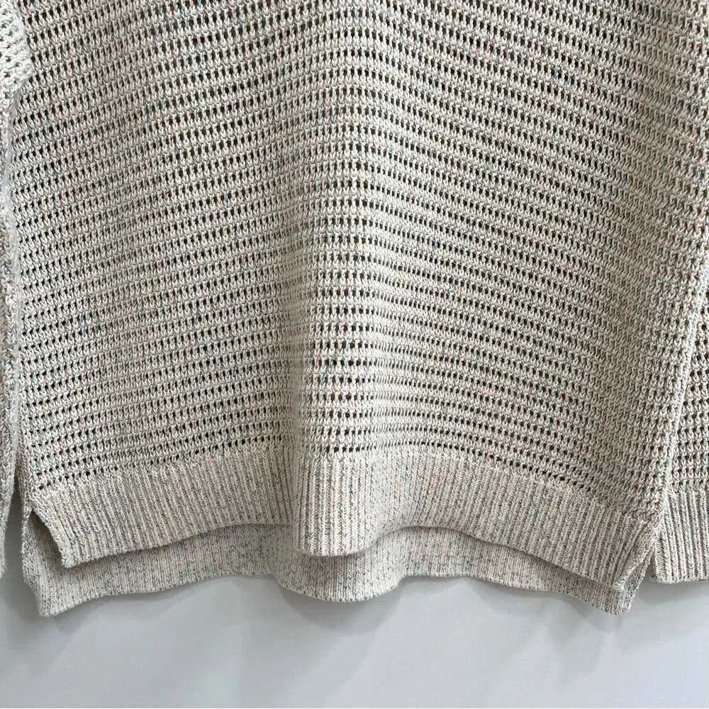 Madewell Rainbow Marled Seville Pullover Sweater Boxy Cropped Marled Beach XS